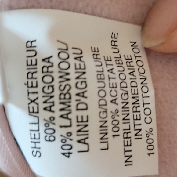 W10 Canadian made pink wool coat with detachable hood (faux fur) - Picture 5 of 10